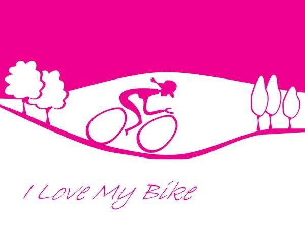 I love my bike card — Stock Vector