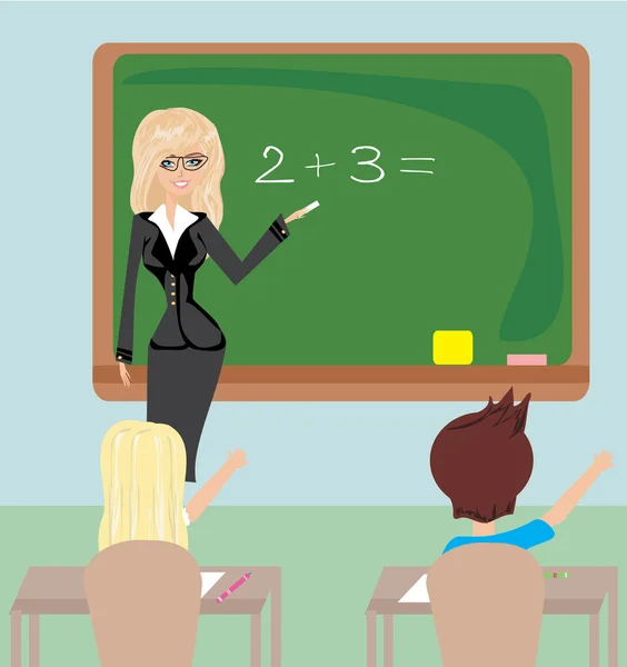 Δάσκαλος στην τάξη — Διανυσματικό Αρχείο