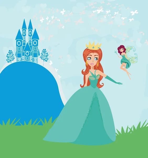 Princesa y hada — Vector de stock