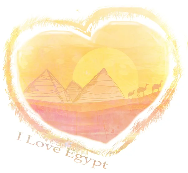 I Love Egypt design — Stock Photo, Image