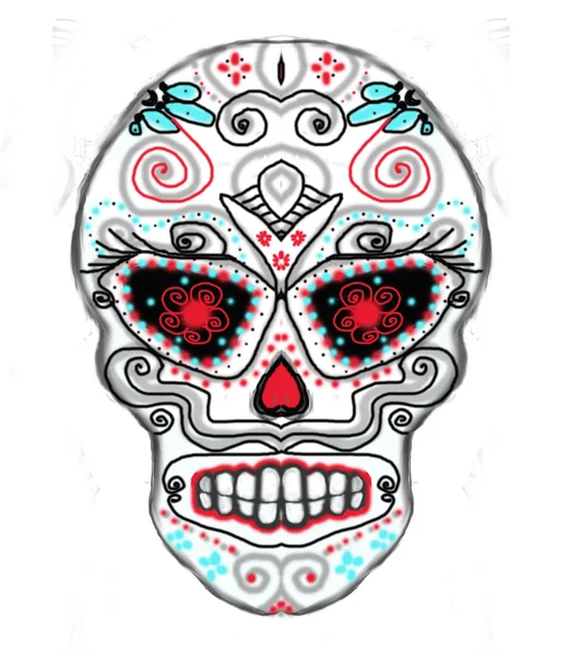 Мексиканський череп - день мертвих — стокове фото