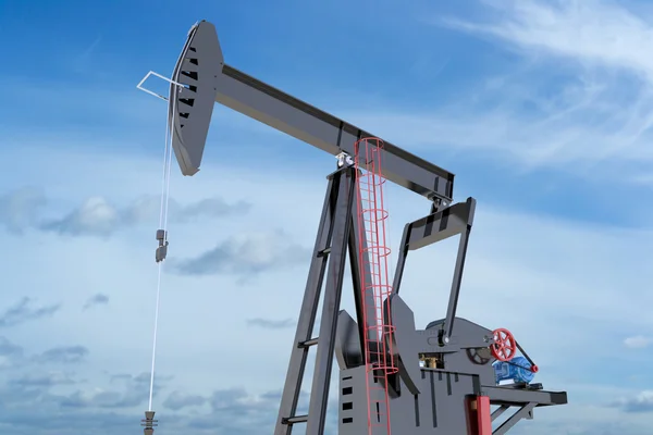 Oil Pumpjack isolated — Stock Photo, Image