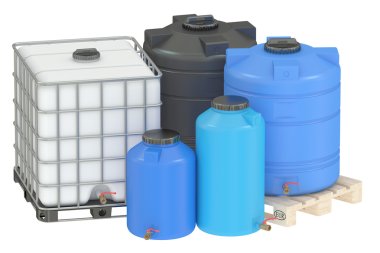 group of water tanks clipart