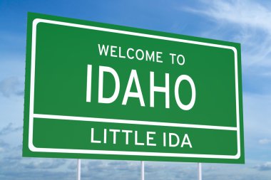 Idaho devlet yol işaret için hoş geldiniz