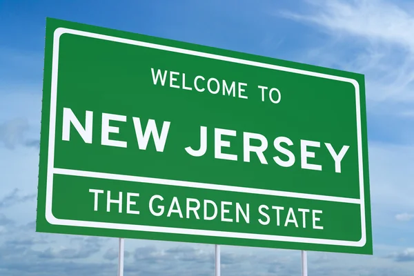 Välkommen till New Jersey state Vägmärke — Stockfoto