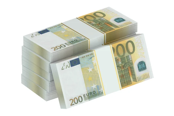 Verpakkingen van 200 euro — Stockfoto
