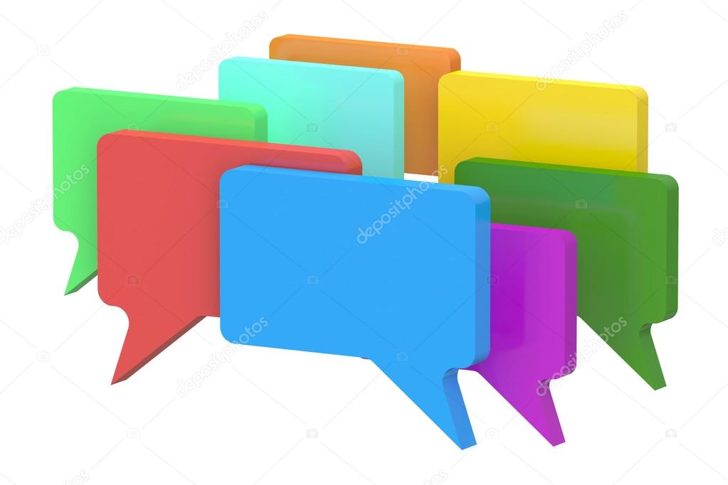 Color speech bubbles