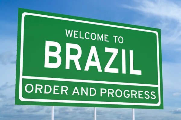Welkom bij Brazilië concept — Stockfoto