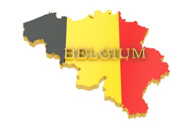 Belçika harita izole