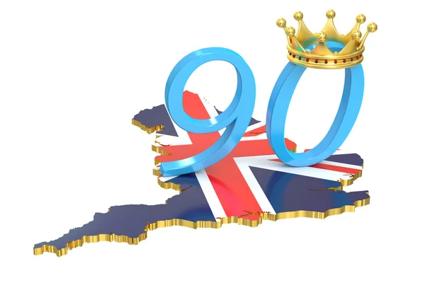 Uk queen 's jubiläums konzept, 3d rendering — Stockfoto