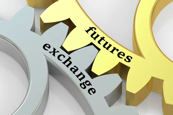 Futures Exchange Konzept auf den Zahnrädern, 3D Rendering — Stockfoto