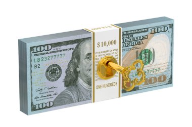 Dolar ile anahtar 3d render paketi