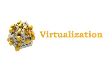 Sanallaştırma kavramı ile tornalama, 3d render