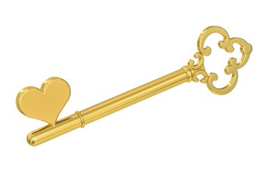 kalp, 3d render ile anahtar