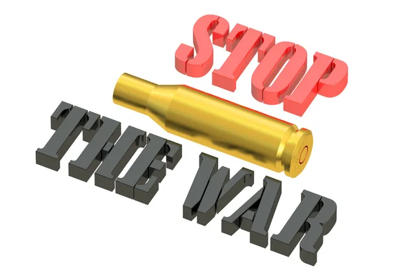 Parar o conceito de guerra, renderização 3D — Fotografia de Stock