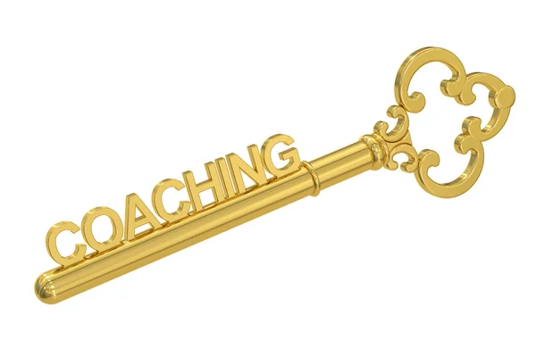 Coaching - Golden Key, 3D rendering — Stock Photo, Image