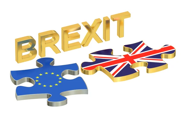 Brexit kavramı. 3D render — Stok fotoğraf