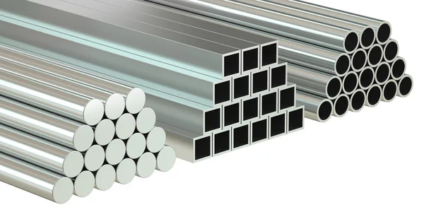 Set of rolled metal, 3D rendering — Stock Photo, Image