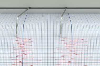 Seismograph Earthquake Activity concept, 3D rendering clipart