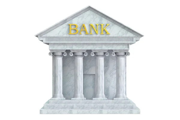Budynek banku, renderowania 3d — Zdjęcie stockowe