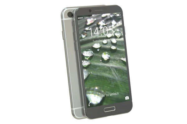 Modern smartphone, 3D rendering — Stock Photo, Image