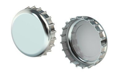 Metal şişe kapağı, 3d render