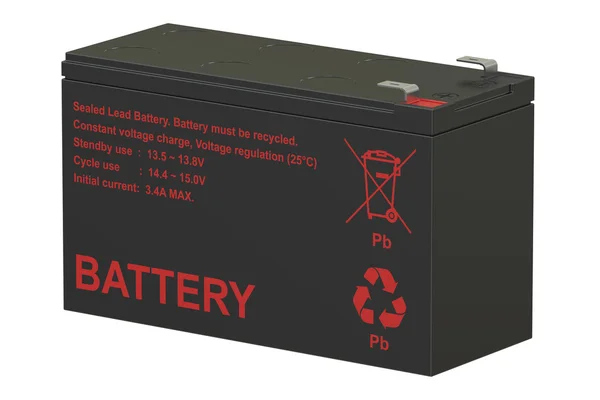 Sealed UPS batteries; 3D rendering — Stock Photo, Image