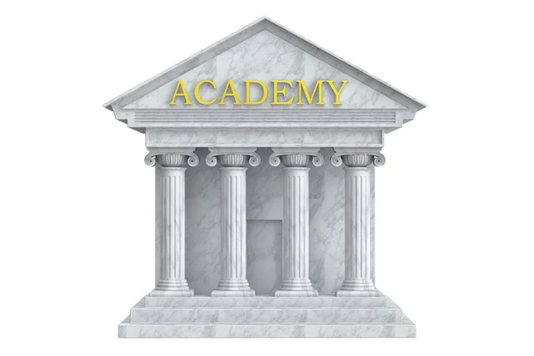 Будівля академії з колонами, 3D рендеринг — стокове фото