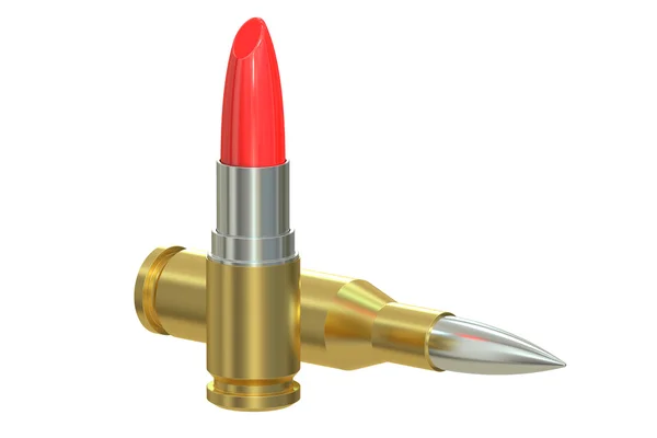 Bullet Lippenstift, 3D-Darstellung — Stockfoto