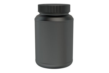 boş protein kavanoz, 3d render