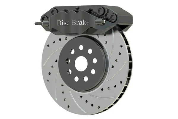 Car disc brake and caliper. 3D rendering — Stock Photo, Image