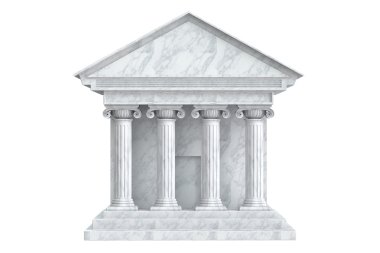 Antik Colonnade bina, 3d render