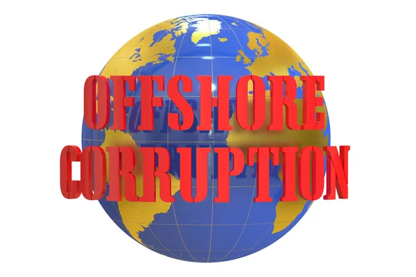Offshore Corruption concept, 3D rendering — Stock Photo, Image