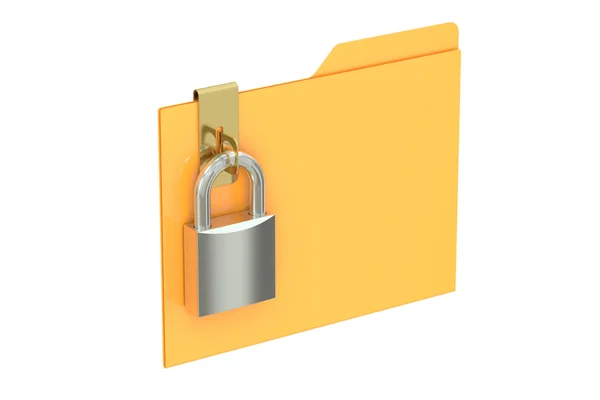 Protect folder, 3D rendering — Stock Photo, Image