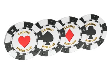 Casino belirteçleri, 3d render