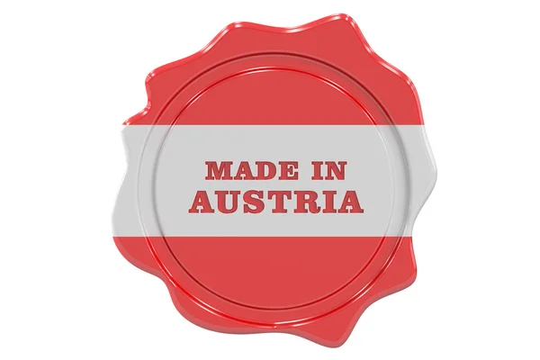 Made in Austria seal, stamp. 3D rendering — Stock Photo, Image