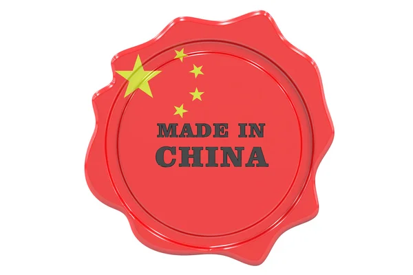 Зроблено в Китаї печатка штамп. 3D-рендерінг — стокове фото
