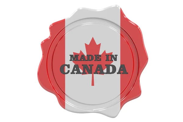 Selo "Made in Canada", renderização 3D — Fotografia de Stock