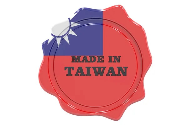 Hecho en Taiwán sello, sello. Renderizado 3D —  Fotos de Stock