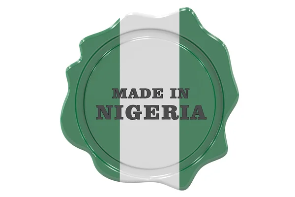 Hecho en Nigeria sello, sello. Renderizado 3D —  Fotos de Stock