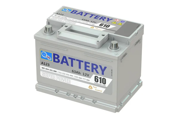 Batterieauto, 3D-Darstellung — Stockfoto