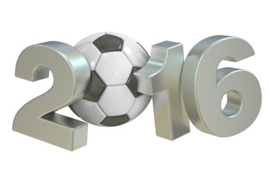 Futbol 2016 kavramı, 3d render