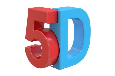 5d logo, 3d render