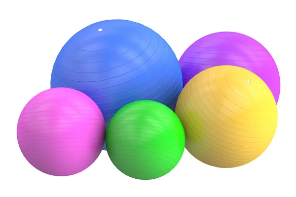 3 d レンダリング、Fitballs のセット — ストック写真