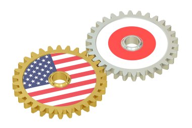 Japonya ve Amerika Birleşik Devletleri ilişkileri, 3d render