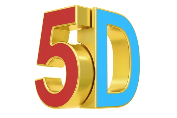 Logotipo 5D, renderização 3D — Fotografia de Stock