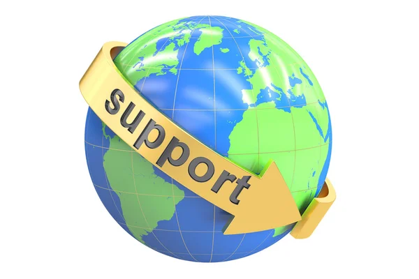 World support concept, 3D rendering — Stock Photo, Image
