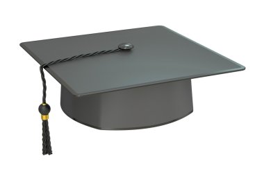 Kare akademik kap, 3d render