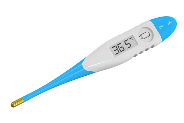 Digital elektronisk termometer, 3d-rendering — Stockfoto