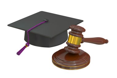 Hukuk eğitimi kavramı, 3d render